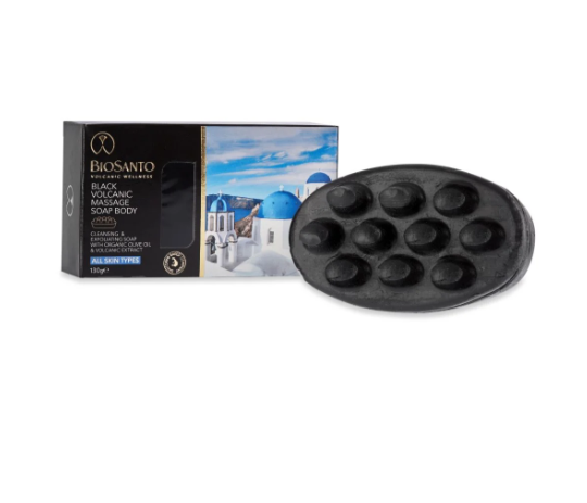 Biosanto Black Volcanic Massage Soap 130 gr.