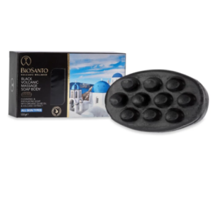 Biosanto Black Volcanic Massage Soap – Απολεπιστικό και Ενυδατικό Σαπούνι Σώματος με Μαύρη Ηφαιστειακή Σκόνη 130 γρ.