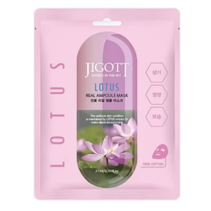 JIGOTT Lotus Real Ampoule Mask ενυδατική μάσκα προσώπου