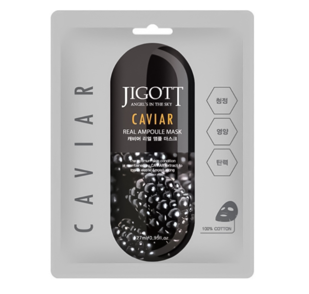 Jigott Caviar Real Ampoule Mask 27 ml